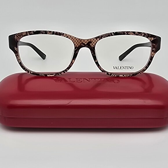 Valentino V2629 210 Brown Eyeglasses Frame w/ Flexhinge and Case Italy 51-17-130 - Picture 1 of 15